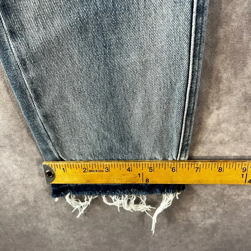 Judy Blue Boyfriend Jeans Womens 7/28 Blue Raw Hem‎ High Rise Stretch JB88818 MD